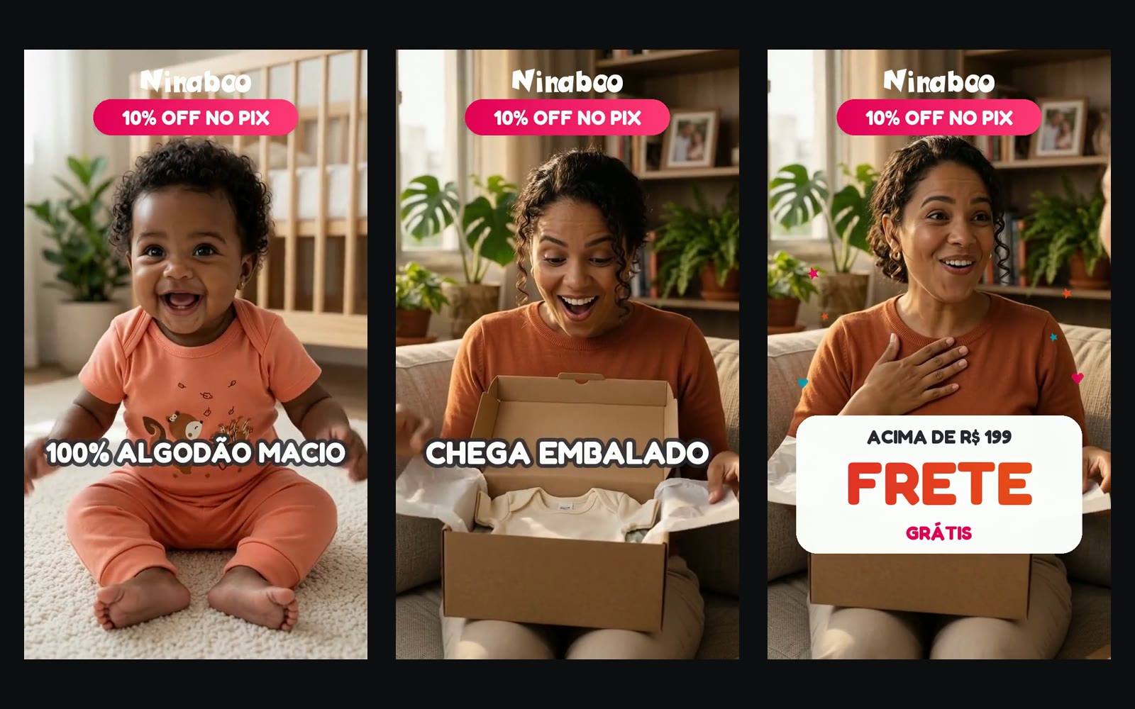 Anúncios em vídeo da NinaBoo