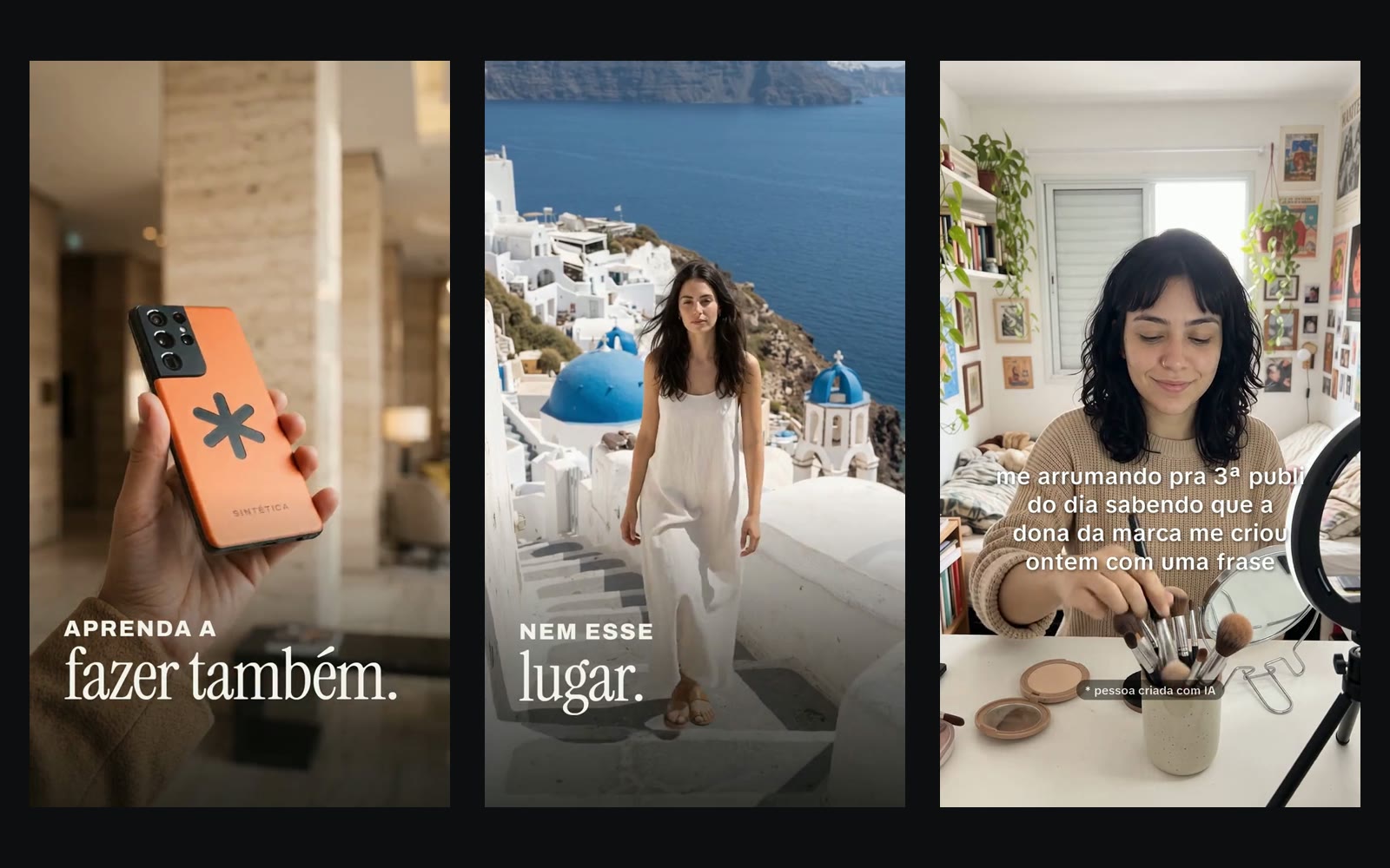 Reels da Sintética com personas criadas por IA
